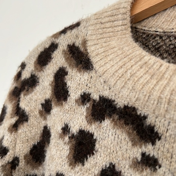Leopard print sweater, animal, print sweater, cheetah, print sweater - Picture 3 of 6